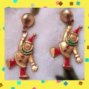 Vintage Creepy Clown Earrings 🤡